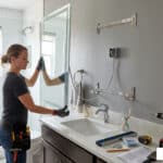 how to install led mirror on wall