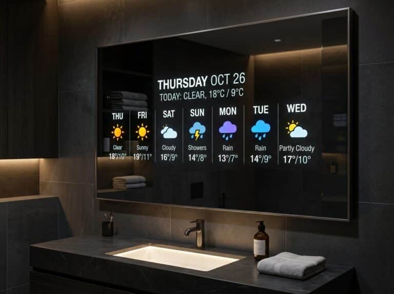 smart mirror weather widget