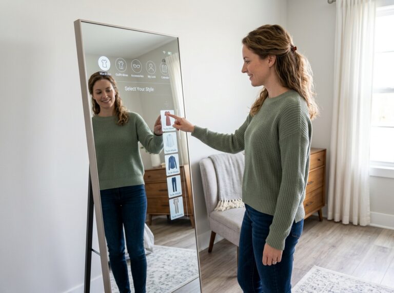 touch screen dressing mirror